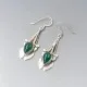 Vintage agate silver art nouveau earrings