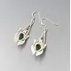 Vintage agate silver art nouveau earrings