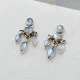 Multi Moonstone Drop Earrings