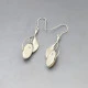 Amber and Silver Art Nouveau Style Earrings