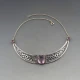 John Hart Iona Silver  Amethyst and Silver Celtic Necklace