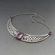 John Hart Iona Silver  Amethyst and Silver Celtic Necklace