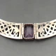 John Hart Iona Silver  Amethyst and Silver Celtic Necklace
