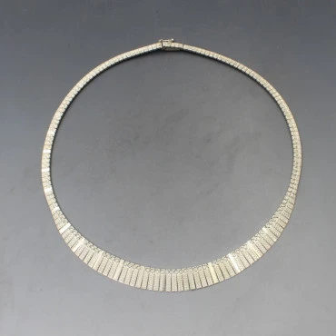 Sterling Silver Fringe Necklace 22 Grams