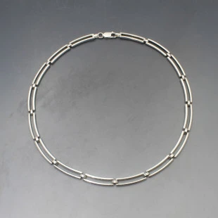 Silver Link Necklace 27 Grams