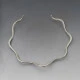 Wavy Sterling Silver Torque Necklace