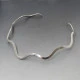 Wavy Sterling Silver Torque Necklace
