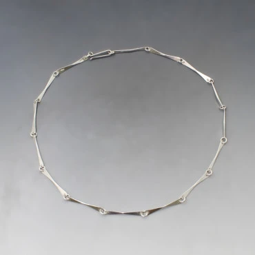 William Maurice Stewart  Silver Link Necklace