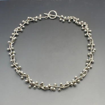 Heavy Decorative Silver Chain  Necklace