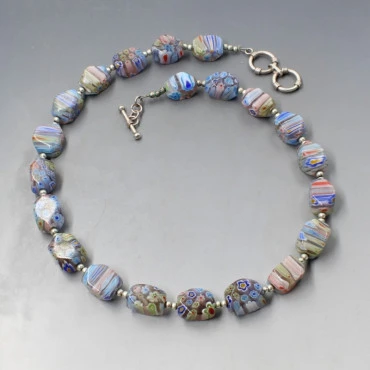 Chunky Venetian Cube Bead Necklace