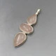 Vintage  Rose Quartz Silver Pendant