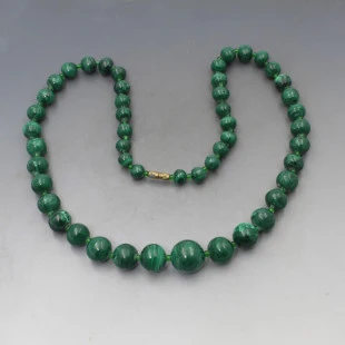 Malachite Beads Necklace - 23 Inches