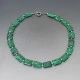 Flat Malachite Bead Necklace