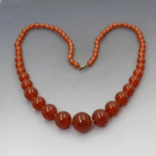 Vintage Carnelian Beads Necklace