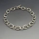 Solid Silver Ovals Chain Necklace
