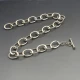 Solid Silver Ovals Chain Necklace