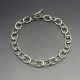 Solid Silver Ovals Chain Necklace
