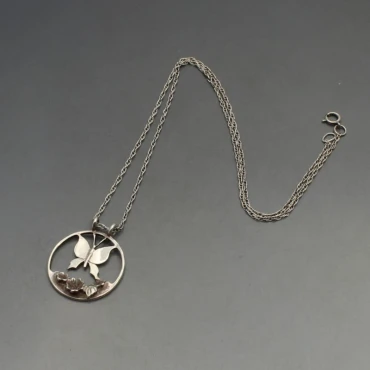 Norman Grant Silver Butterfly Pendant