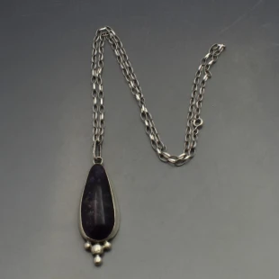 Blue John and Silver Pendant