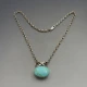 Chunky Turquoise and Silver Pendant