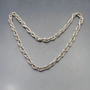 Heavy Silver Chain Necklace 19.5 Inches