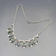 Hermann Siersbol 830 Silver Modernist Blue Flower Necklace