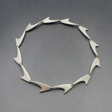 Rare Bent Knudsen Silver Necklace 