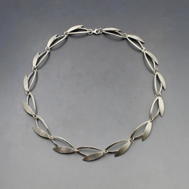 Designer Silver Modernist Necklace