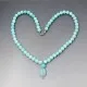 Blue Quartz Beads Necklace 19.5 Inches 