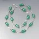 Green Agate Silver Bead Necklace