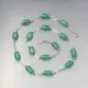 Green Agate Silver Bead Necklace