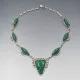 Jade and Sterling  Silver Mexico  Necklace