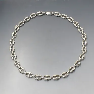 Mexico Taxco Silver Necklace 54 Grams Mexico Taxco Silver Necklace 54 Grams