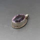 Chunky Amethyst and Silver Pendant