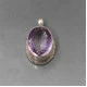 Chunky Amethyst and Silver Pendant