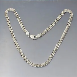 Decorative Silver Chain Necklace 