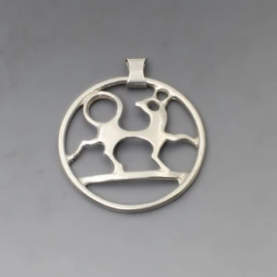 Frank + Regine Juhls Silver Reindeer Pendant