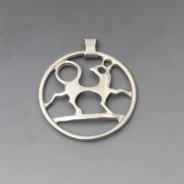 Frank + Regine Juhls Silver Reindeer Pendant