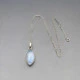 Blue Moonstone Silver Oval Pendant