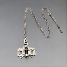 Silver Designer JVB Oil Rig Pendant