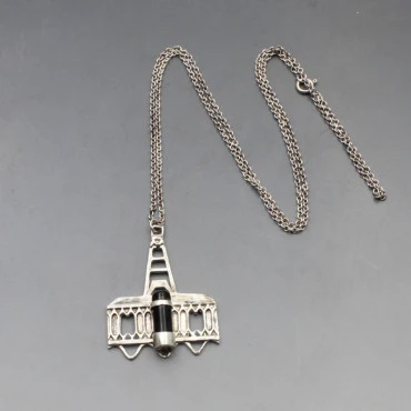 Silver Designer JVB Oil Rig Pendant