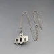 Silver Designer JVB Oil Rig Pendant