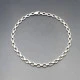 Decorative  Silver Chain Necklace 17.5 Inches