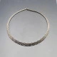 Silver Fringe Collar Necklace 