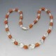 Vintage Carnelian and Crystal Beads Necklace