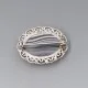 Vintage Agate Silver Brooch