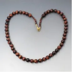 Tigers Eye Beads Necklace 23 Inches 