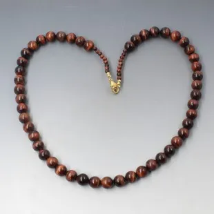 Tigers Eye Beads Necklace 23 Inches 