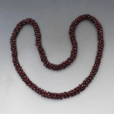 Garnet Rope Beads - 24 Inches