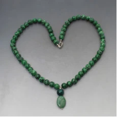 Malachite Beads Pendant Necklace